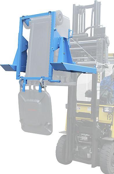 Immagine prodotto eurokraft pro Ribaltatore per cassonetti, per cassonetti da 240 litri, blu chiaro.
