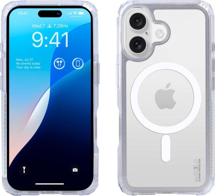 Actual product image SoSkild Apple iPhone 16 Defend Case Magnetic Ring Transparent (Apple iPhone 16)