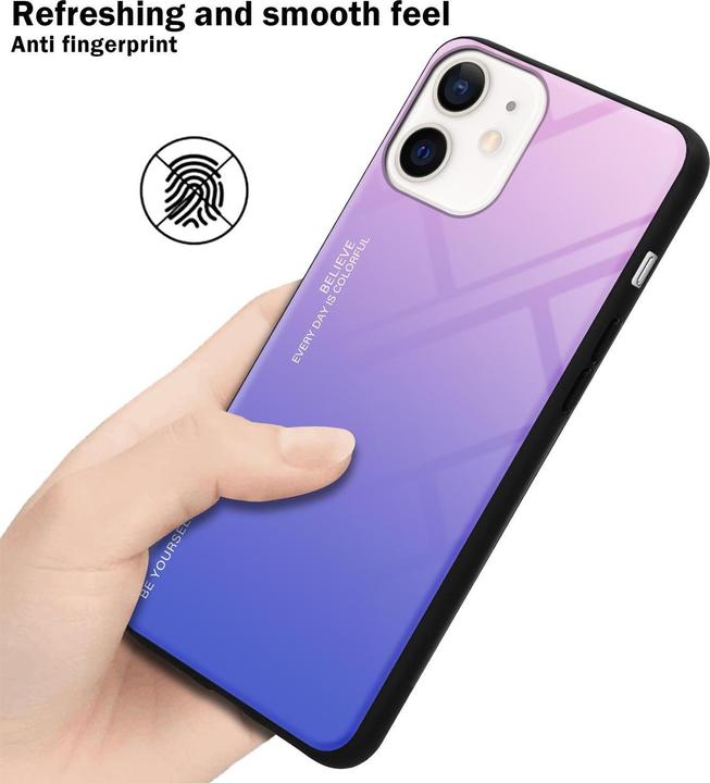 Actual product image Cadorabo TPU 2 colors glass cover (Apple iPhone 12 mini)