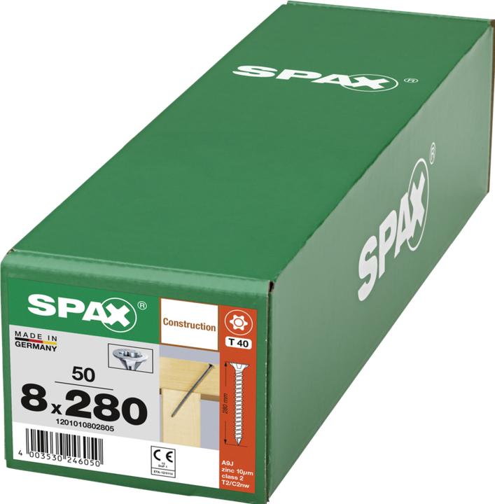 Produktbild Spax Senkmultikopf T-Star Plus T40 Vollgewinde Cut Wirox (50 Schrauben pro Stück)