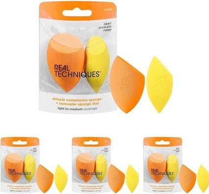 Actual product image Real Techniques Miracle Complexion Sponge and Concealer Sponge Duo Makeup Blending Sponges