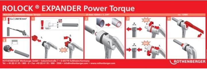 Produktbild Rothenberger Expander ROLOCK® Expander Power Torque Expanderköpfe bis 42 mm (1 3/4″) 1,0 kg