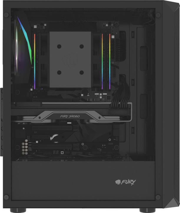 Actual product image Fury Obudowa OBUDOWA SHOBO SH4 RGB MIDI TOWER Z OKNEM CZARNA (ATX, mATX, Mini-ITX)