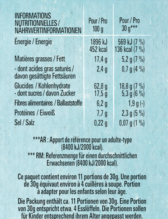 Nat Cereali cioccolato e nocciole (340 g)