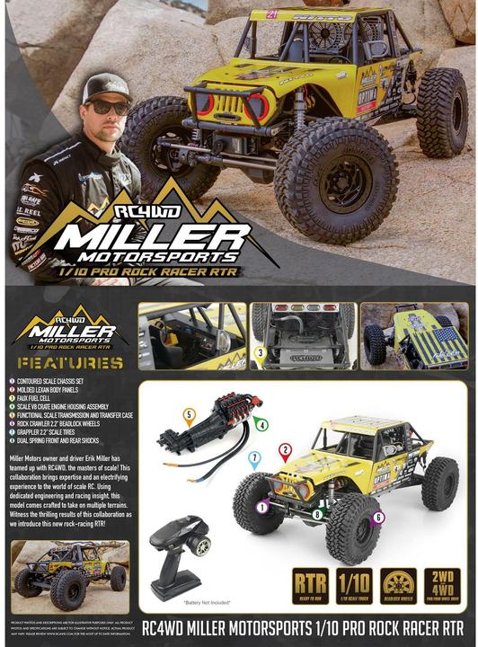 Actual product image Rc4Wd Miller Motorsports Pro Rock Racer 1:10 RTR (ARR Almost Ready to Run)