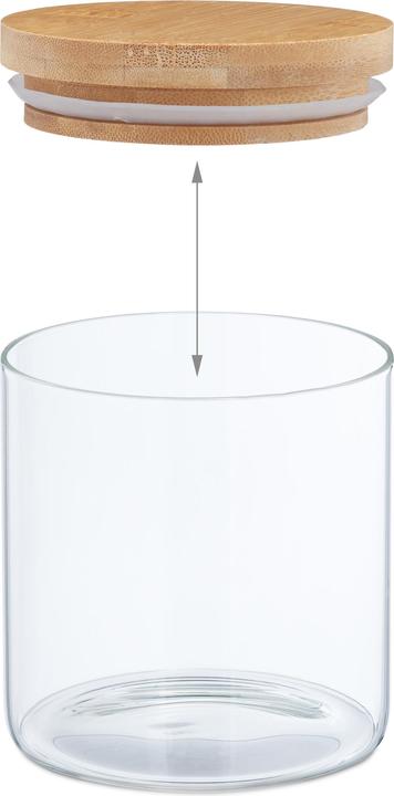 Produktbild Relaxdays 3x Vorratsglas (0.50 l)