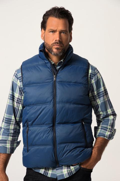 Actual product image JP1880 Quilted gilet, outdoor, stand-up collar, stomach fit, up to 8 XL (6XL)