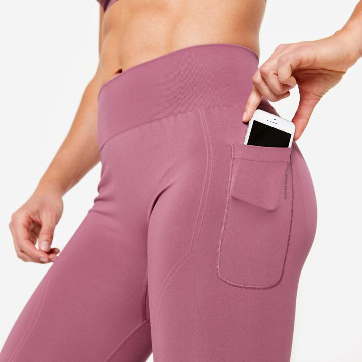 Image du produit Domyos leggings de sport femme taille haute push-up - violet (L)