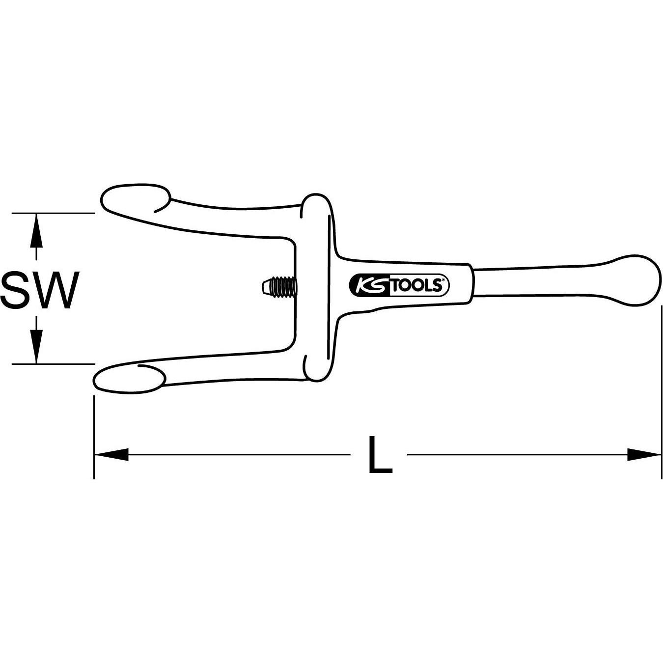 Thumbnail - KS Tools, Fahrzeug Werkzeug, Gegenhalter mit Schutzisolierung, 25-50 mm