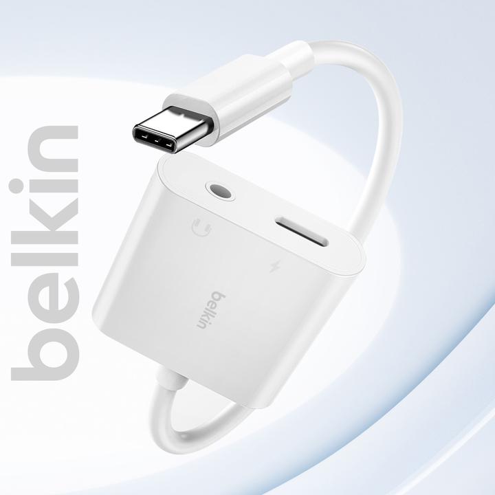 Actual product image Belkin RockStar Adapter (3.5mm socket, USB Type C)