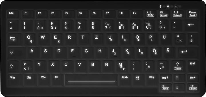 Actual product image Active Key Keyboard AK-CB4110F-U1-B/GE Hygiene Touchpad Keyboard Fully Sealed USB Black (DE, Cable)