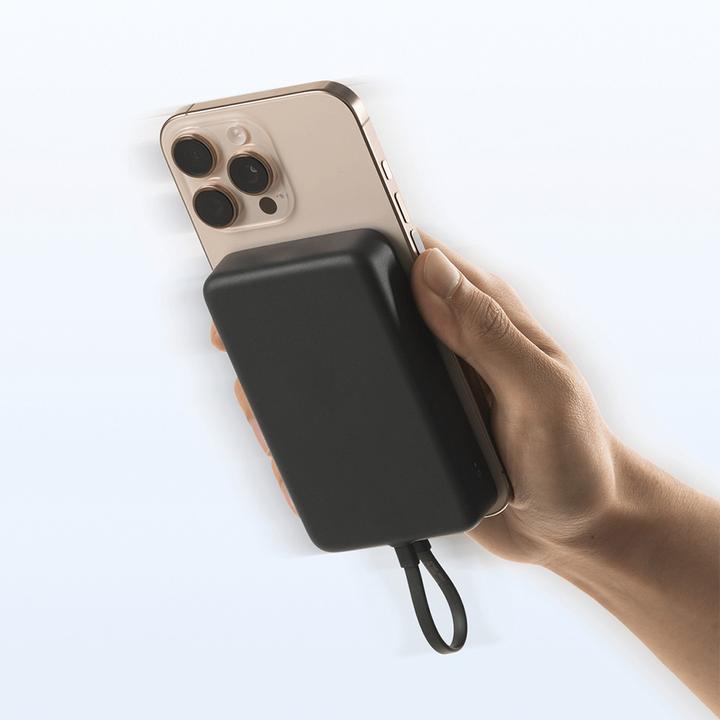 Actual product image Xiaomi 33W Magnetic Power Bank 10000mAh Gray (Integrated Cable) (10000 mAh, 33 W, 37 Wh)