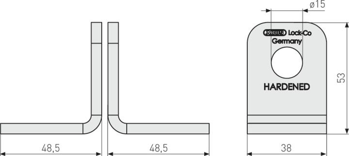 Produktbild Abus Winkelöse 115/100