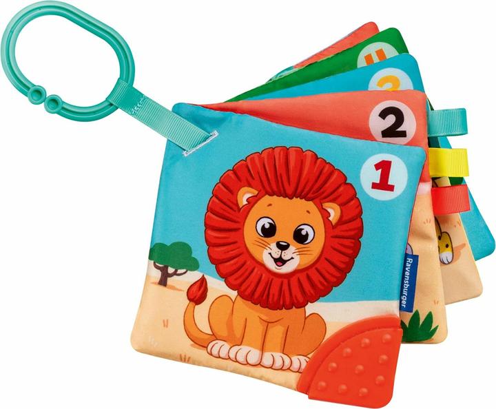 Ravensburger 4854 play+ Mon tout premier livre de jeu : Chiffres et couleurs, livre en tissu, livre à câliner (Allemand)