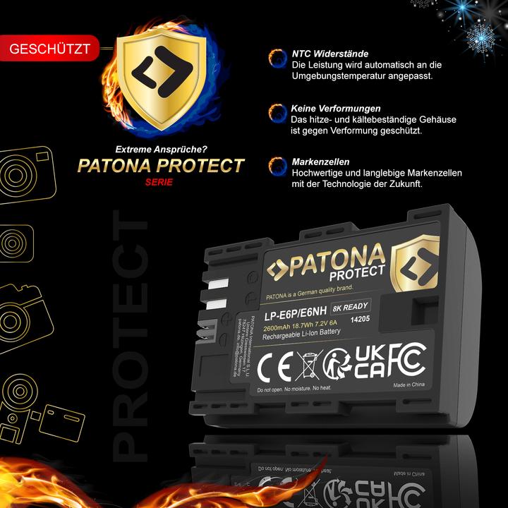 Actual product image Patona Protect Canon LP-E6P (Camera battery)