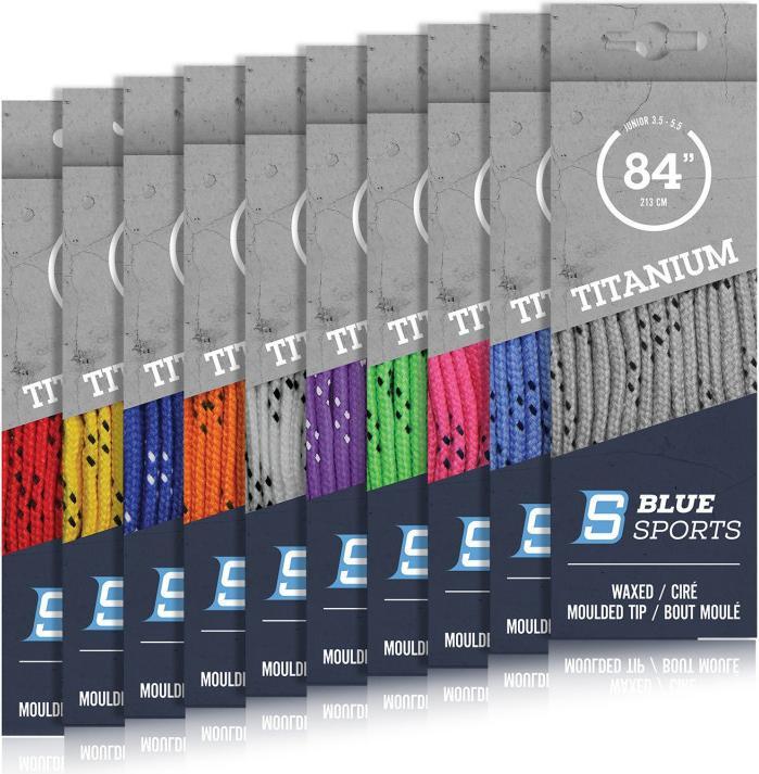 Blue Sports Wachsschnürsenkel (120"/305cm, Rot/Schwarz) (304.80 cm)