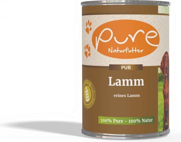 Image du produit Pure Naturfutter Menu pour chien Boîte de viande PUR agneau (Adulte, 1 pcs, 400 g)