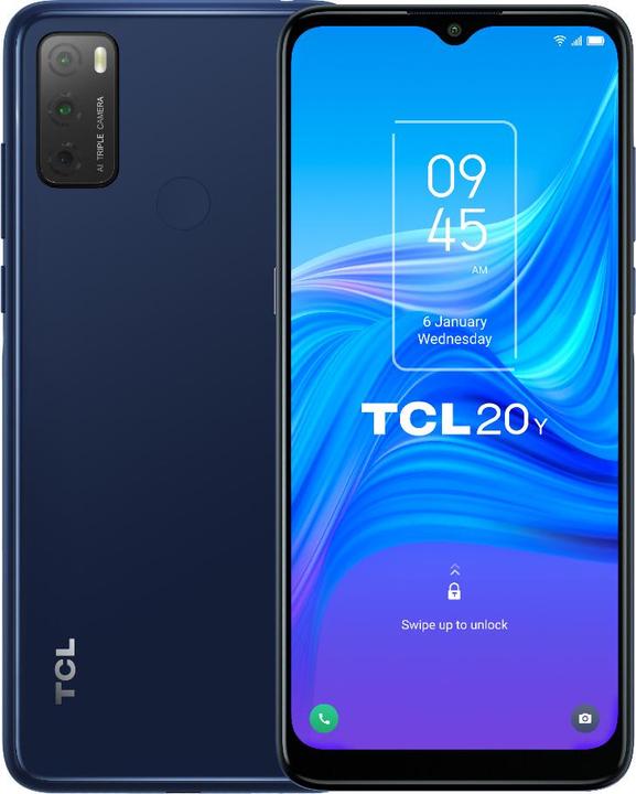 TCL 20Y 4G Dual Sim 6.52" 128Gb (128 Go, Jewelry Blue, 6.52", 4G)