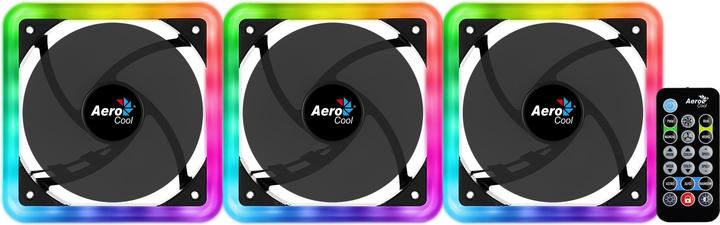 Produktbild AeroCool Edge 14 Pro Lüfter, RGB, 3er Pack inkl. Controller (140 mm, 3 x)