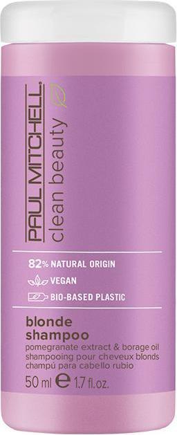 Actual product image Paul Mitchell Clean Beauty Blonde Shampoo 50 ml (50 ml, Silver shampoo)