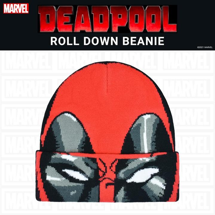 Actual product image Nuura Deadpool Roll Down Cuff Beanie
