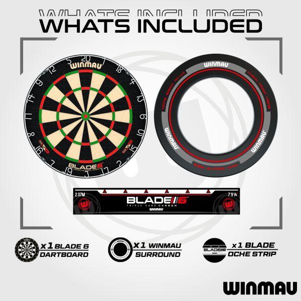 Produktbild Winmau Dartboard / Surround Bundle Blade 6, 5353