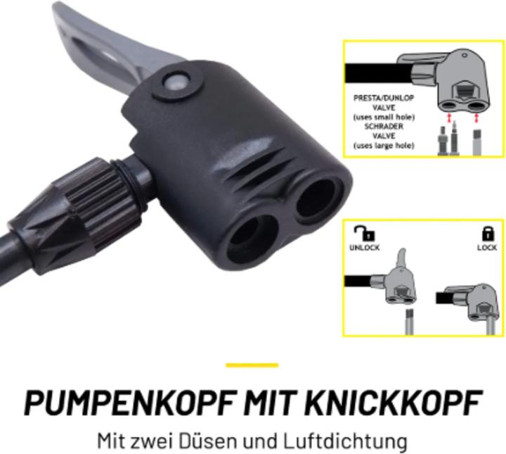 Actual product image Dunlop Bicycle floor pump 3as