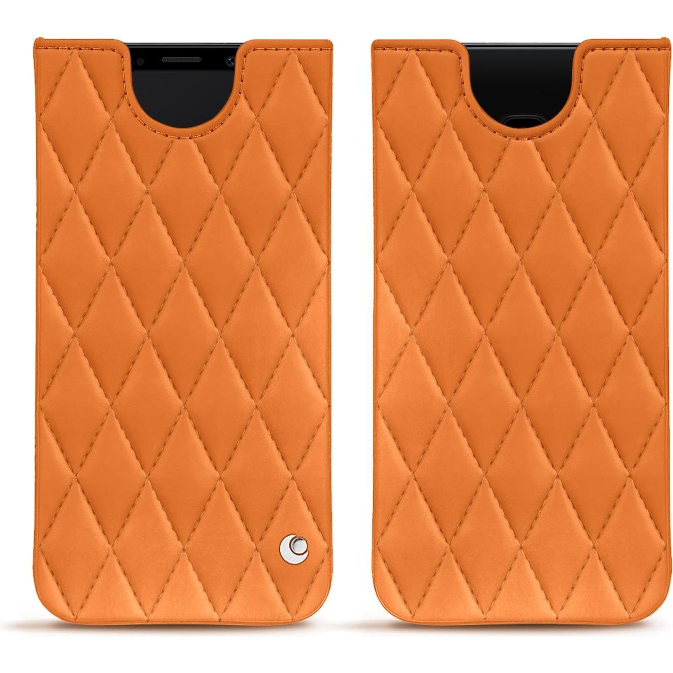 Noreve Lederschutzhülle (Samsung Galaxy S9), Smartphone Hülle, Orange