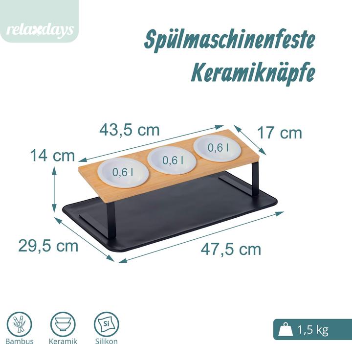 Produktbild Relaxdays Katzennapf (60 cl)