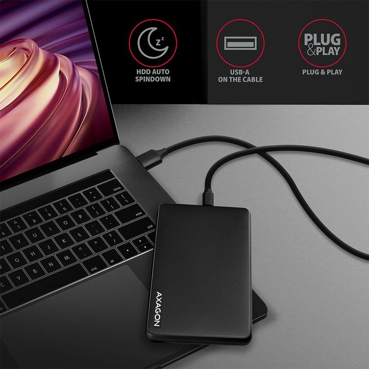 Productafbeelding Axagon EE25-SLC externe 2,5" behuizing, USB 3.0 / SATA III - USB-C (2.5")