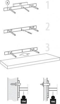 Produktbild Velano FLOATING SHELF WENGE FS 60/24 WE 595X235