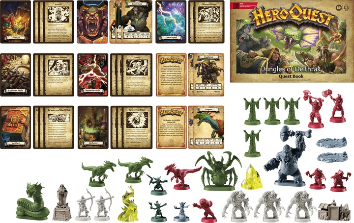 Immagine prodotto Hasbro Espansione per il gioco da tavolo HeroQuest Pacchetto avventura Giungle di Delthrak *versione (Inglese)