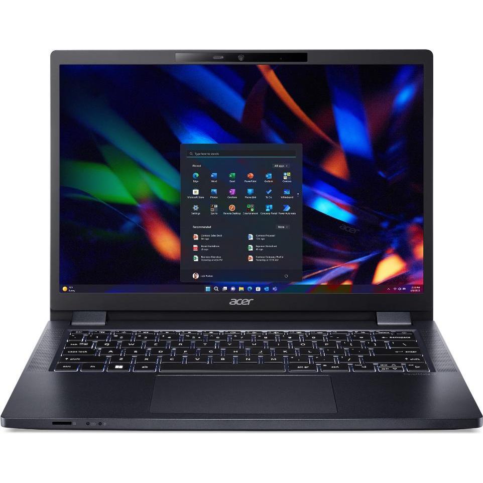 Acer TravelMate P4 (14", 1000 GB, 32 GB, DE, Intel Core 7 150U), Notebook, Blau