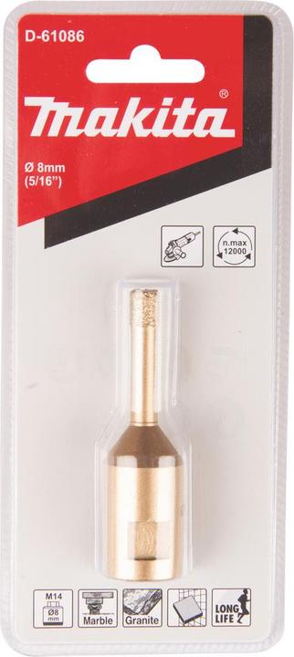 Immagine prodotto Makita Punta cava diamantata 8mm M14 (8 millimetri)