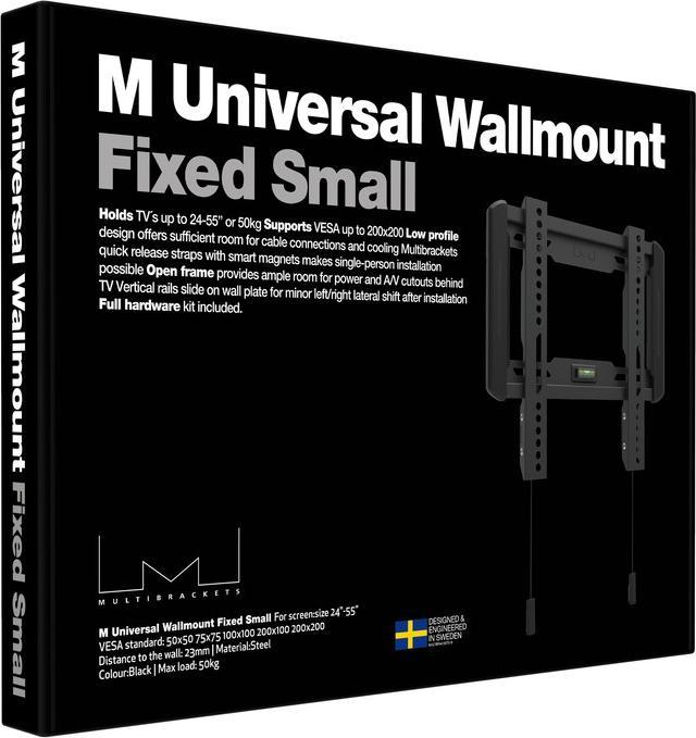 Produktbild Multibrackets Wandhalter bis 24"- 55", Metall, schwarz (Wand, 55", 50 kg)