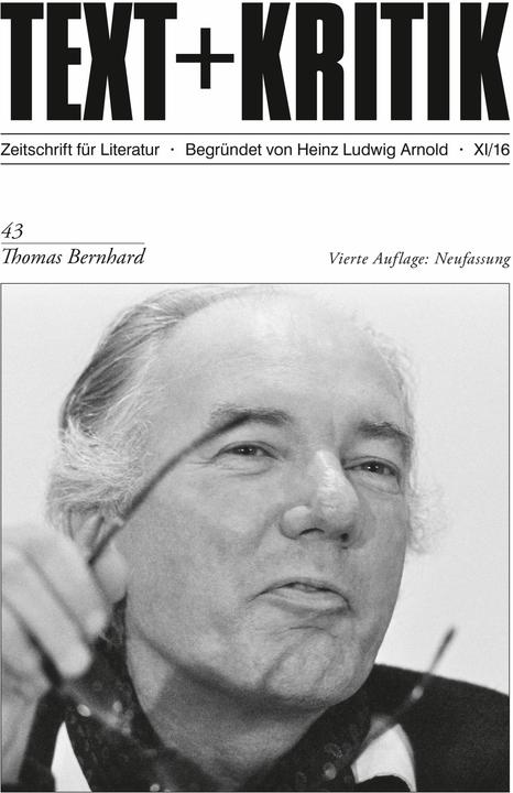 Produktbild Thomas Bernhard (Deutsch, 2016)