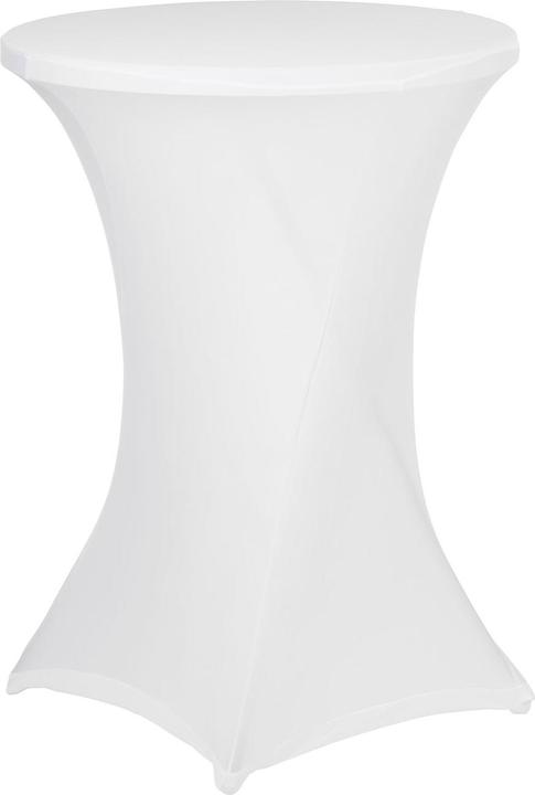Actual product image Arti Casa 4er-Set Weisse Stehtischhusse für Tische bis 115cm, Ø 90cm