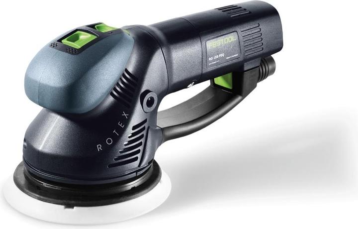 P60, 1x FastFix sanding disc Ø 150 mm (soft-HT), 1x Festool PROTECTOR, 1x Systainer Sys 3 T-Loc, P150, P40, 1x side handle, 1x Festool RO 150 FEQ ROTEX gearbox random orbital sander, 1x Festool STF D150/48 Rubin 2 RU2/50 sanding discs, 150 mm / 50 pcs.