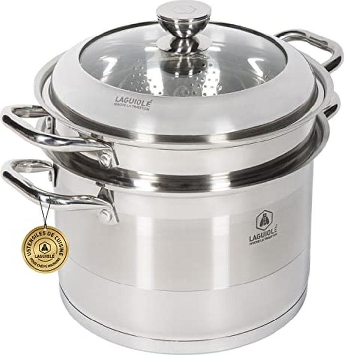 Laguiole Pastagar silver stainless steel induction (24 cm, Casserole, Acier inoxydable)