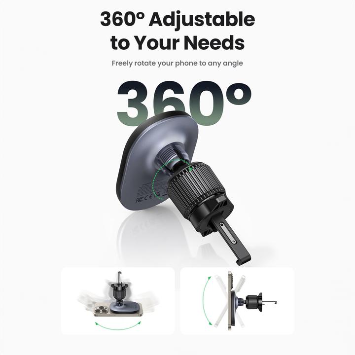 Actual product image Ugreen Bezprzewodowa ładowarka samochodowa W522 (czarna)