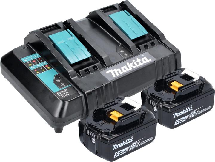 Produktbild Makita DKT 360 CT2 Akku Wasserkocher 36 V ( 2x 18 V ) 0,8 L + 2x Akku 5,0 Ah + Doppelladegerät (0.80 l)