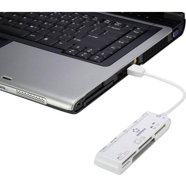 Thumbnail - Renkforce ExternerSpeicherkartenleserCR45eUSB2.0 (USB), Speicherkartenlesegerät, Weiss