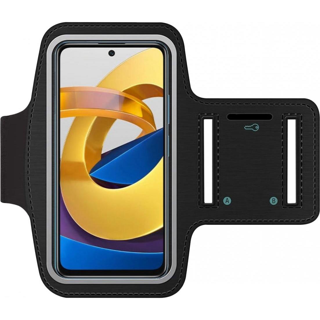 SmartFitness Xiaomi Poco M4 Pro 5G Handy Sport Armband, Smartphone Sportarmband, Schwarz