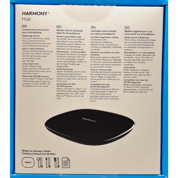 Image du produit Logitech Centre d'Harmonie (Télécommande universelle, Infrarouge, Bluetooth)