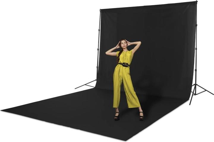 Actual product image Hama Fotostudio-Background Stof Polytex Non-Wrinkle 2.94 X 6 M Black (294 cm, 600 cm)