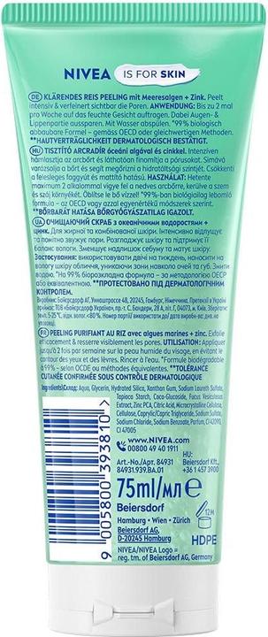 Actual product image NIVEA Klärendes Reis Peeling (Cleansing scrub, 75 ml)