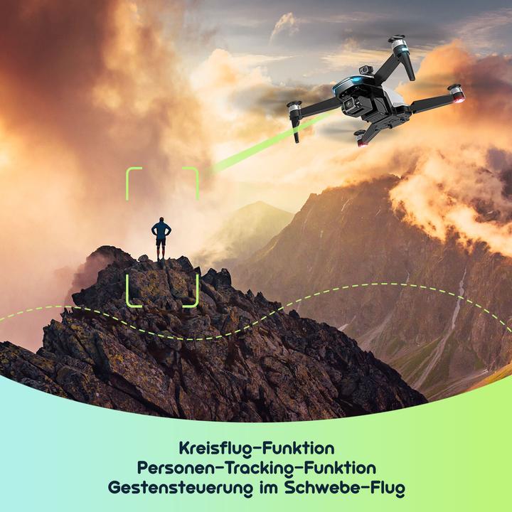 Immagine prodotto Casativo Drone GPS con videocamera full HD, pieghevole, gimbal a 3 assi, auto-follow, app (25 min, 450 g)