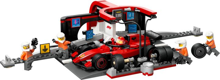 Produktbild LEGO F1 Boxenstopp mit Boxencrew und Ferrari Flitzer (60443, LEGO City)