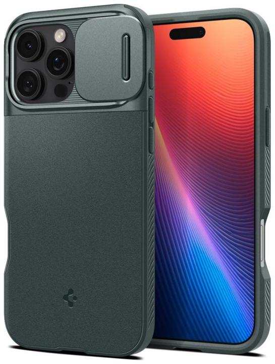 Produktbild Spigen Optik Armor Mag Magsafe Hülle für iPhone 16 Pro Max 6,9" abgrundtief grün (Apple iPhone 16 Pro Max)