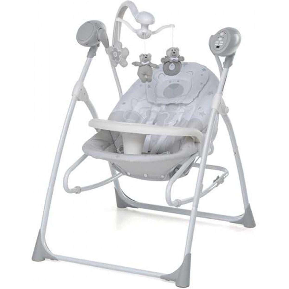 Foppapedretti Grigio Sdraietta Bebè, Sdraietta Altalena Carillon